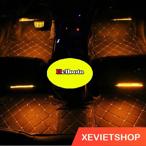 Đèn Led Gầm Ô Tô 💥FREESHIP💥 Lắp Ở Ghế Ô tô Loại 12 Mắt Có Điều Khiển Hàng Xịn Bảo Hành