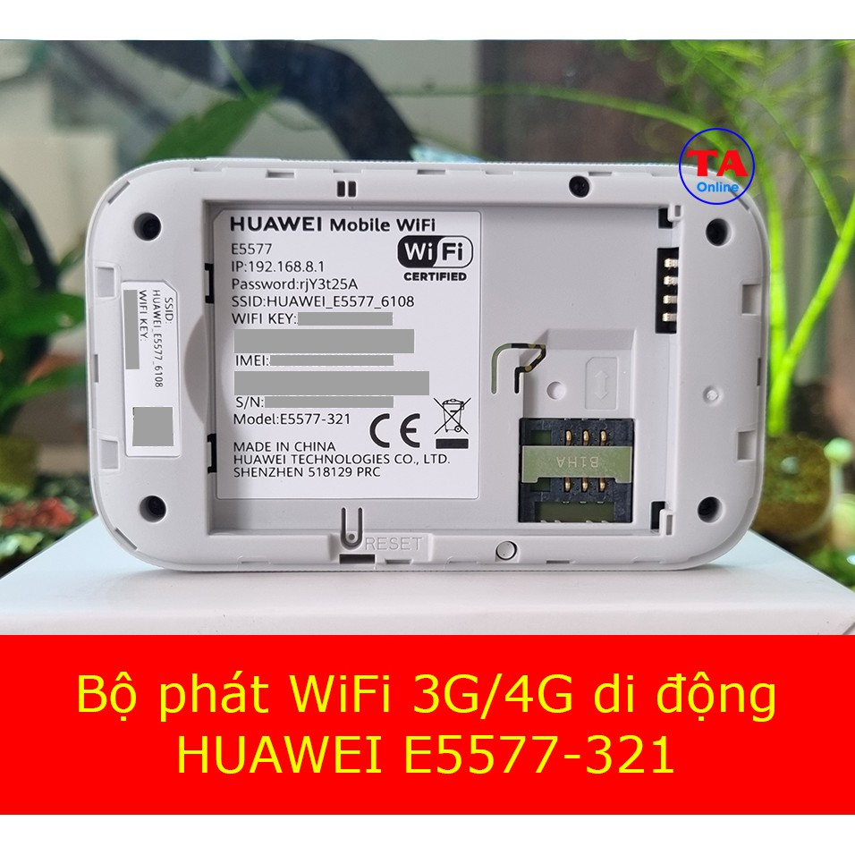 Wifi 4G Huawei E5577  và Pin 3000mAh - Hàng Chính Hãng - sử dụng liên tục 12h - Kết nối 16 thiết bị