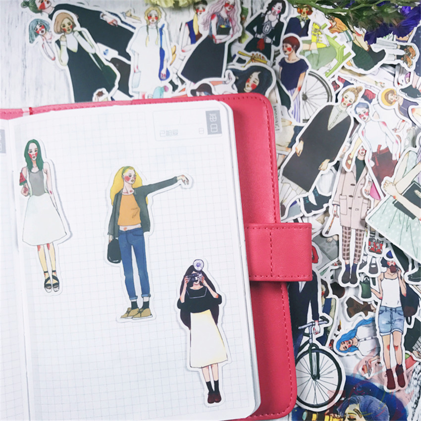 ❉ Mori Girl - Cool Fashion Modern Beauty Mixed Diary Scrapbooking Stickers ❉ 171Pcs/Set DIY Decals Stickers for Album Diary Laptop Scrapbooks