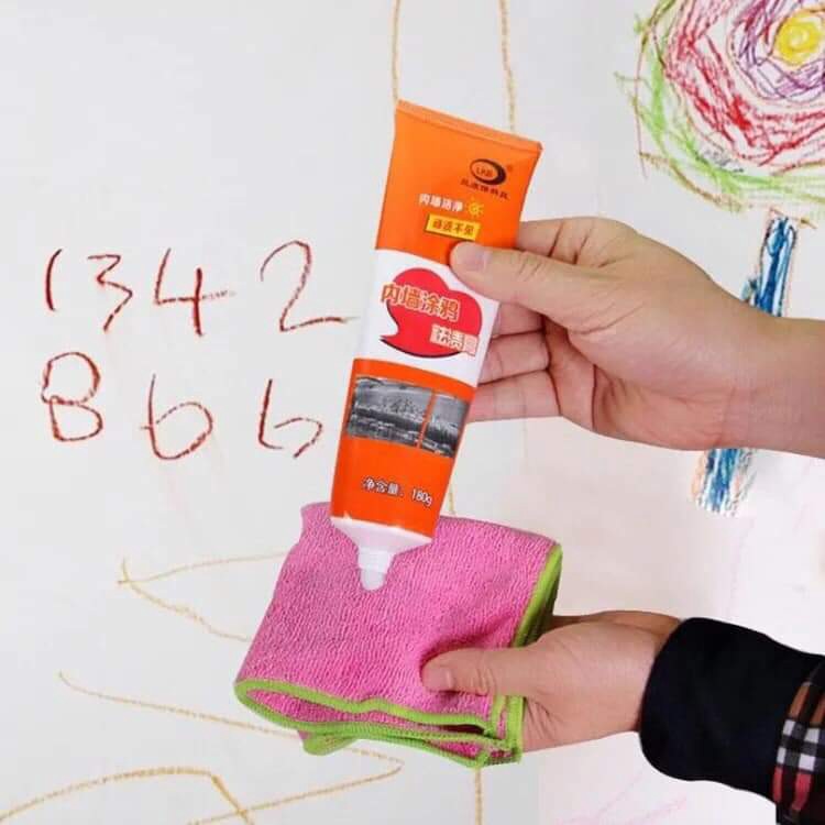 Kem tẩy xoá vết bẩn trên tường 180g Kem Tẩy Bút Sáp Màu Vẽ Tường
