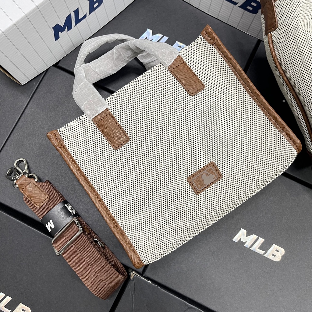 ✅ Túi Đeo Chéo MLB Basic Big Logo Canvas Small Tote Bag 3AORS062N-50BKS | HÀNG CÓ SẴN | MẪU MỚI NHẤT