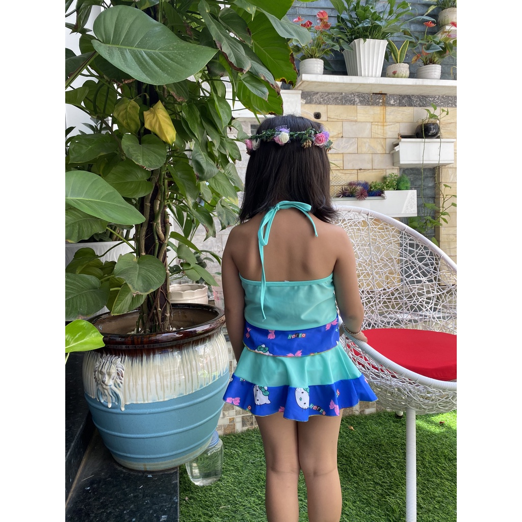 Đồ bơi bé gái mẫu yếm rời Hạ Băng Designs 2-7 tuổi 10-30kg