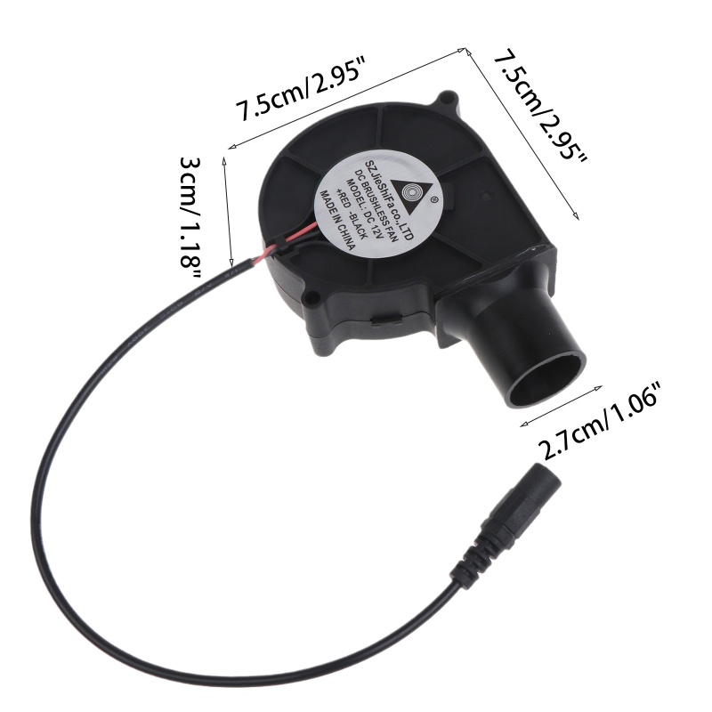 Quạt Thổi Khí Turbo 12V Nhỏ Gọn Kèm Bộ Điều Khiển Tốc Độ
