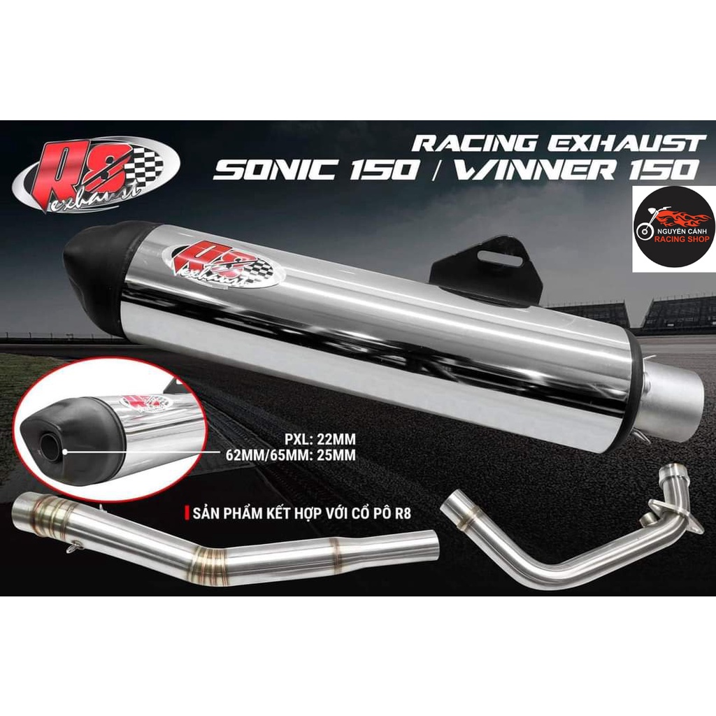 pô tăng R8 Sonic-Winner 150 Sale full cổ