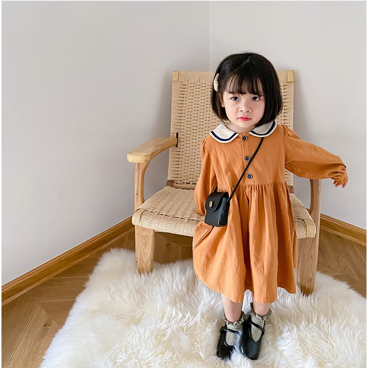 Đầm baby doll cổ thủy thủ cho bé D364