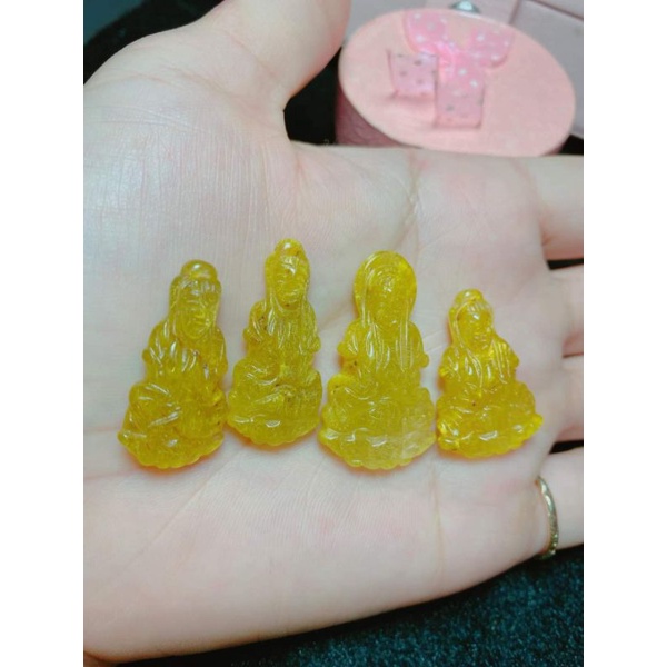 MẶT PHẬT QUAN ÂM TÓC VÀNG MỆNH THỔ-KIM