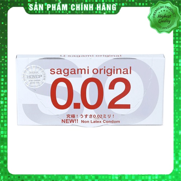 Bao Cao Su Siêu mỏng Sagami Original 0.02 - Nhật Bản - hộp 02 chiếc