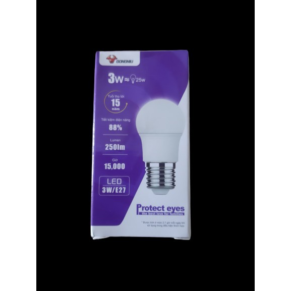 SALE- Combo 02 bóng đèn LED 3W hiệu GONGNIU trắng- tiết kiệm điện -NG