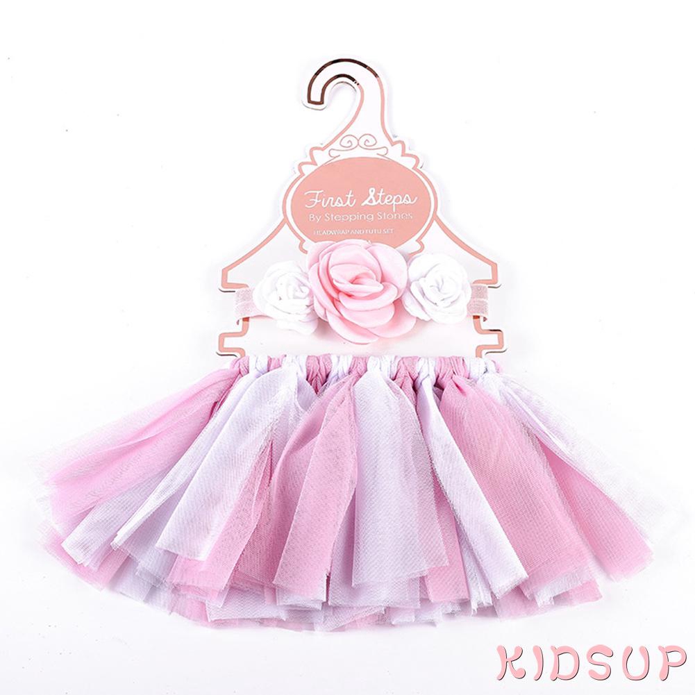 Set Váy Xoè Tutu + Băng Đô Cài Tóc Phụ Kiện Chụp Hình Cho Bé