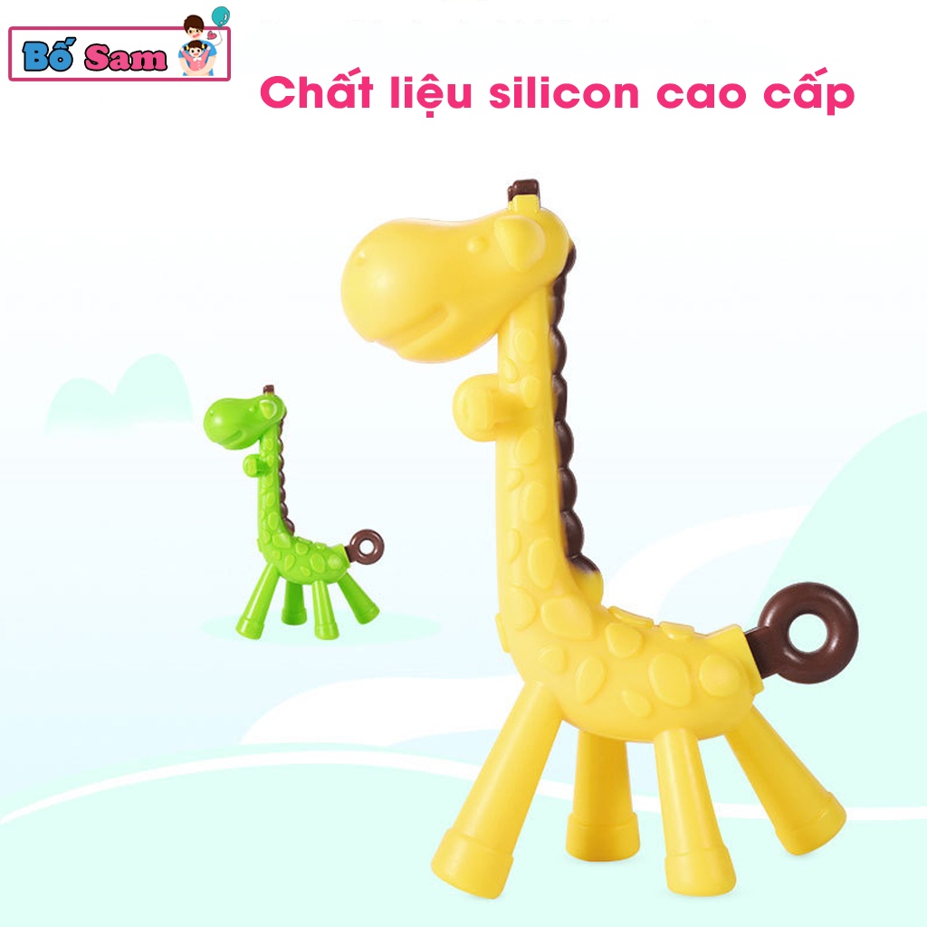 Gặm nướu cho bé silicon hình hươu và chuối, gặm niếu an toàn cho bé Shop Bố Sam