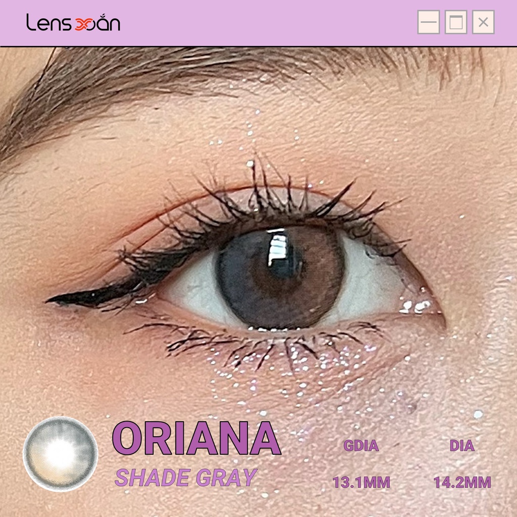 KÍNH ÁP TRÒNG ORIANA SHADE GRAY CỦA ISHA : Lens xám tạo highlight phủ bóng cho mắt | Lens Xoắn ( GIÁ 1 CHIẾC, ĐỌC LƯU Ý)