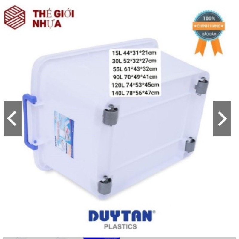 Thùng nhựa Duy Tân có bánh xe đủ kích thước