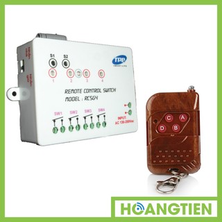 Bộ điều khiển từ xa 4 cổng tpe rc5g4 kèm remote 4 nút vân gỗ