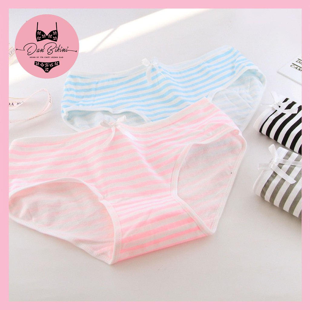 Quần Lót Nữ Cotton nữ gợi cảm tôn dáng thiết kế kẻ ngang siêu co dãn mã 520