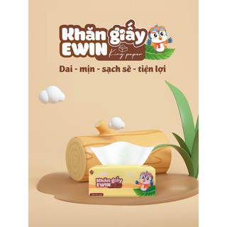 KHĂN GIẤY LỤA SIÊU HOT CAO CẤP  EWIN ( màu trắng) DATE MỚI