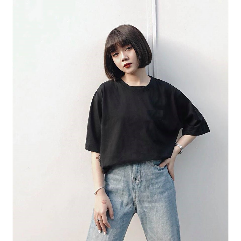 ÁO THUN trơn ĐEN UNISEX - áo thun Unisex