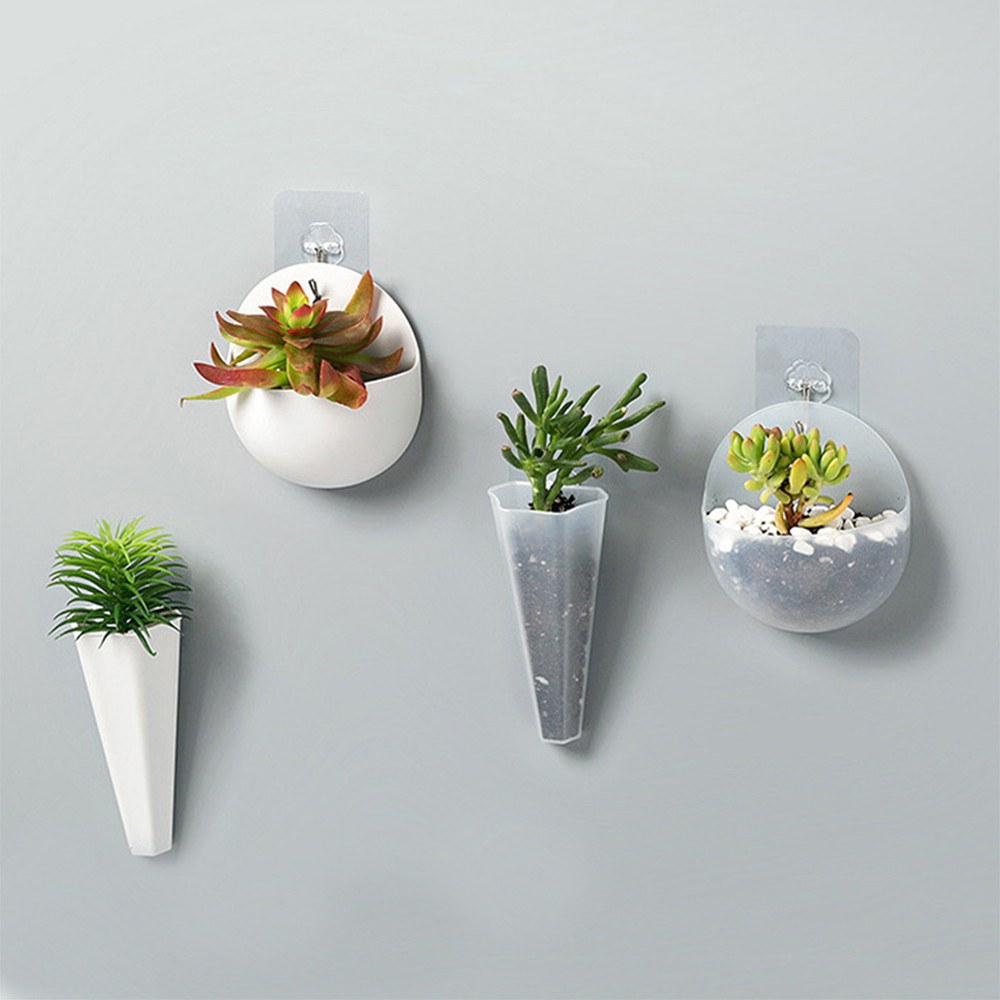 Khay Chậu Nhựa Trồng Cây Bonsai Treo Tường MINI J8 - Trang Trí Ban Công, Phòng Làm Việc - Tặng 1 Móc T10