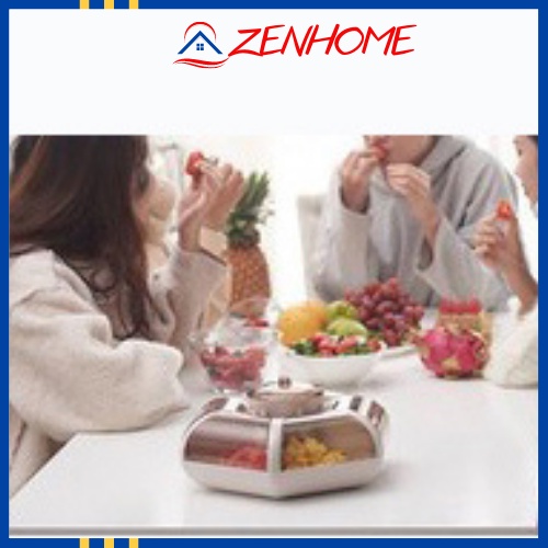 Khay đựng bánh kẹo hộp đựng mứt tết hình cánh sen 6 cánh tự bung cao cấp mẫu mới nhất