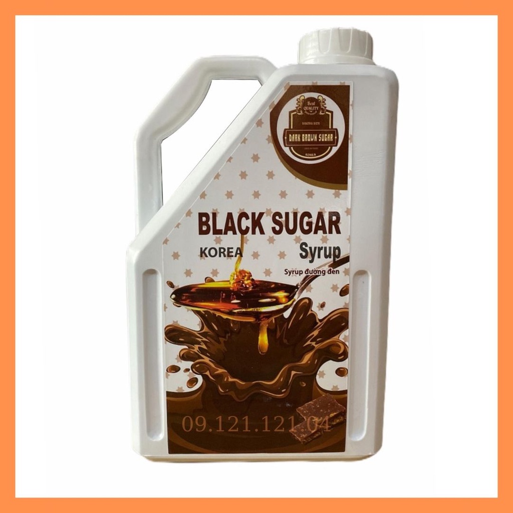 (HT) Siro đường đen hàn quốc-Syrup Đường Đen Black Sugar Hàn Quốc 2 lít (2,5kg)