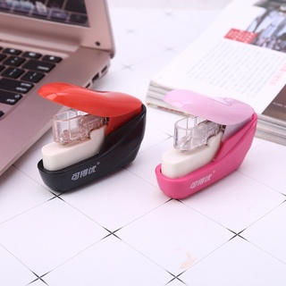 De No for Staples Nail Free Stapler Mini Paper Book Binding Stapling Machine Staple