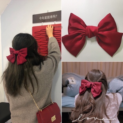 Kẹp Tóc Nơ Họa Tiết Chấm Bi Phong Cách Hàn Quốc Xinh Xắn Cho Nữ