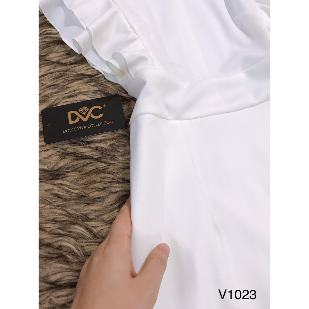 [ xả kho ] MiD Váy đầm suông trắng V1023 Mie Design ảnh thật