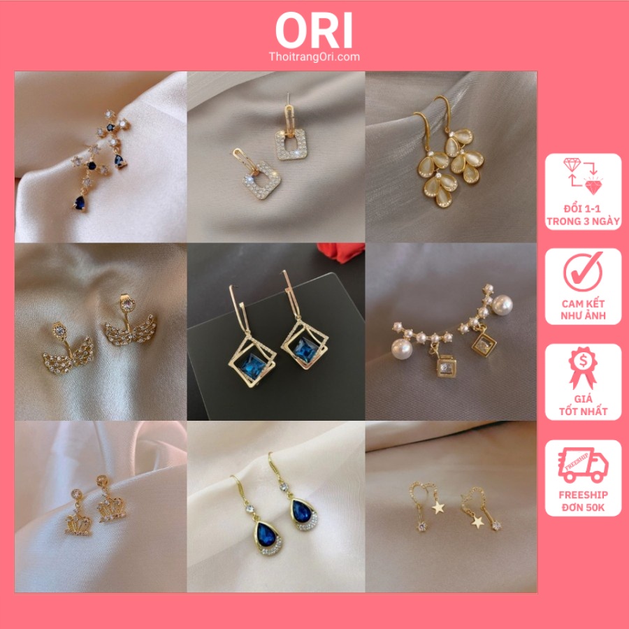 Bông tai nữ Hàn Quốc sành điệu thời trang cá tính trẻ trung giá rẻ ORI B916