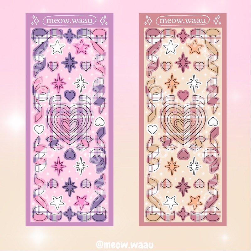 Sticker Heart Ribbon