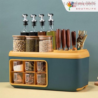 CĐa chức năng hộp đựng gia vị giá đựng gia vị giá lưu trữ gia vị hộp lưu trữ hộp đựngo giá nhà bếp lưu trữ hiện vật