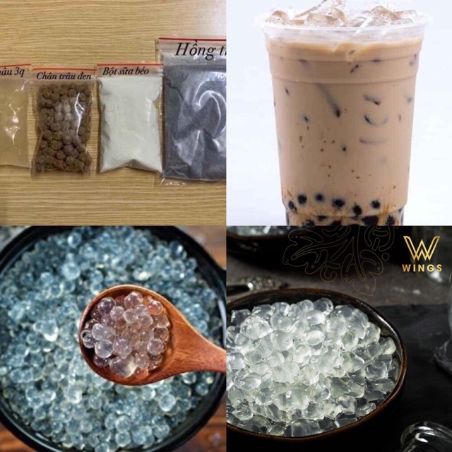 Set hồng trà sữa