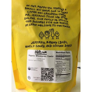 Bột cỏ lúa mì hữu cơ organic wheatgrass nuts 454gr