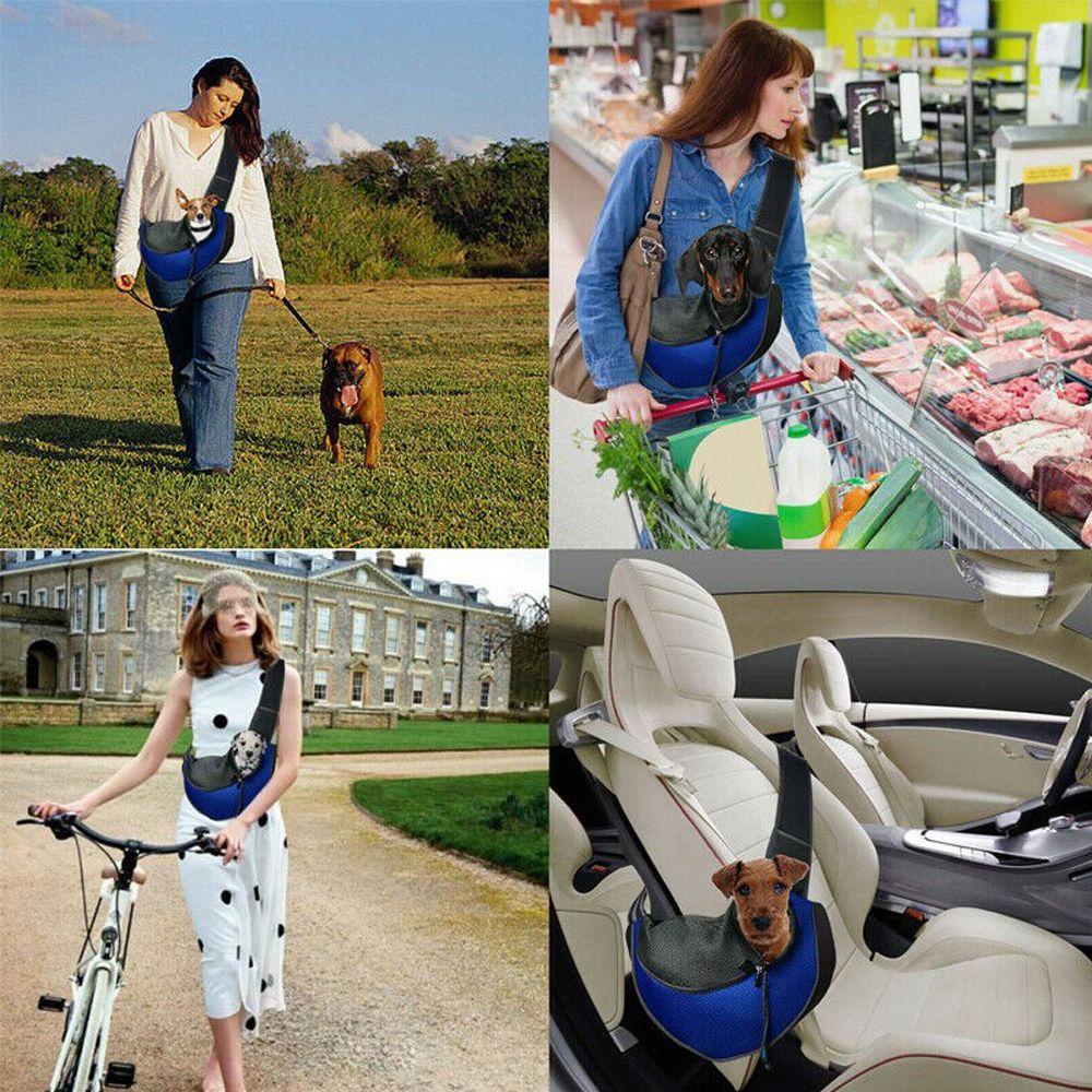 Ba Lô Đựng Thú Cưng Bằng Vải Lưới Thoáng Khí Có Khóa Kéo Thời Trang