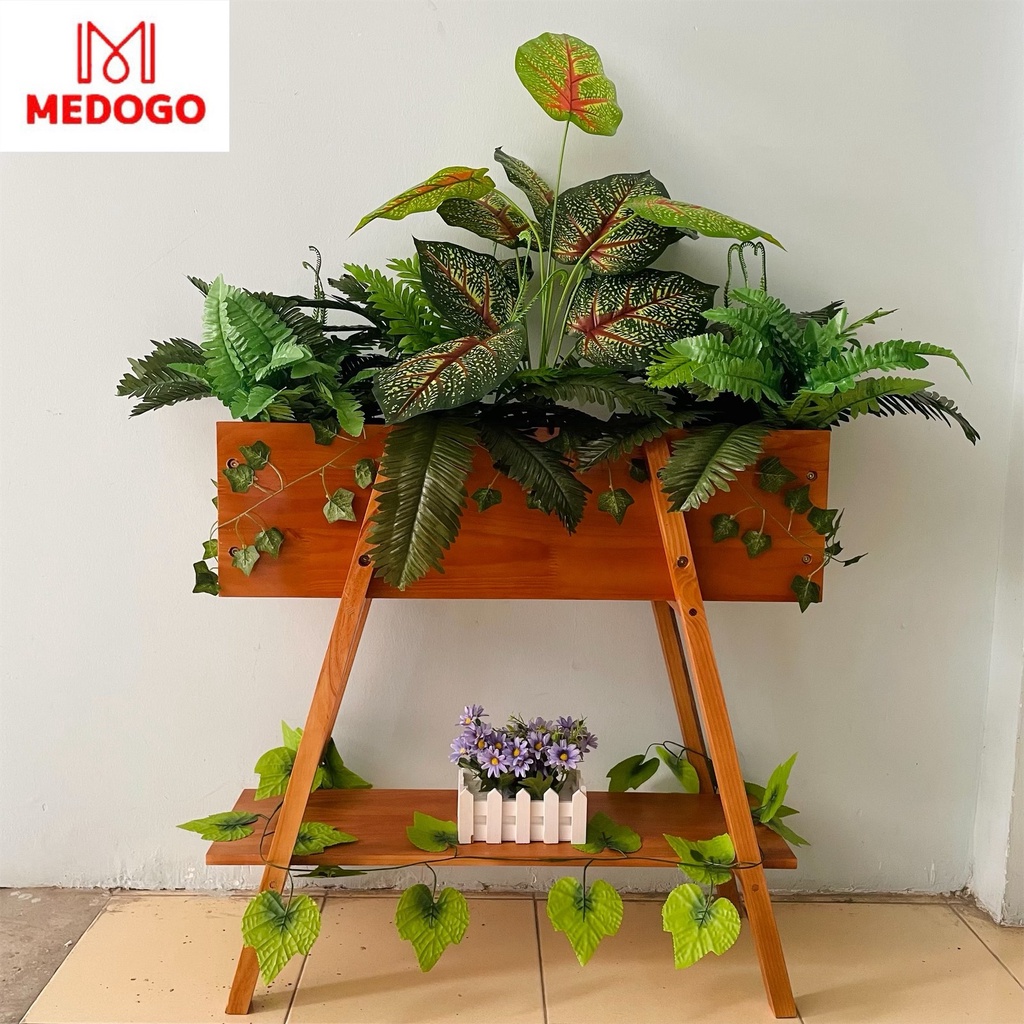 Chậu gỗ MEDOGO trồng cây nâng cấp, chậu trồng cây trang trí-02