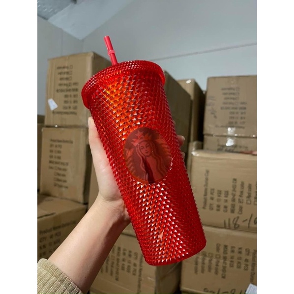 Ly giữ nhiệt 2-3h,cốc uống nước kim cương starbuck 2 lớp cao cấp, chất liệu PP cách nhiệt 2-3h, tặng kèm ống hút