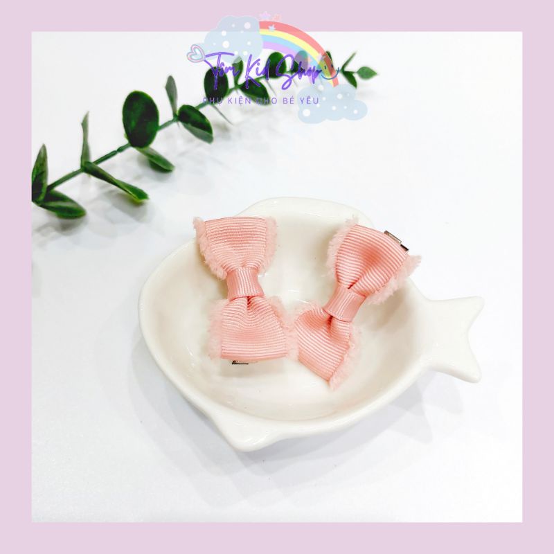 Kẹp tóc hình nơ nhỏ cho bé gái,Baby Tôm