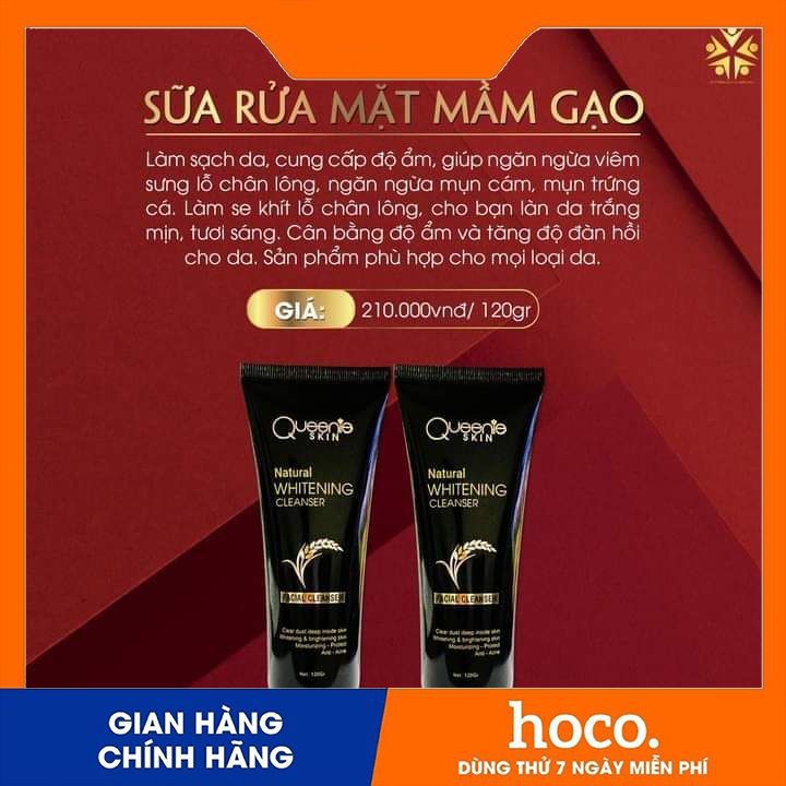 Sữa Rửa Mặt Mầm Gạo Queenie Skin