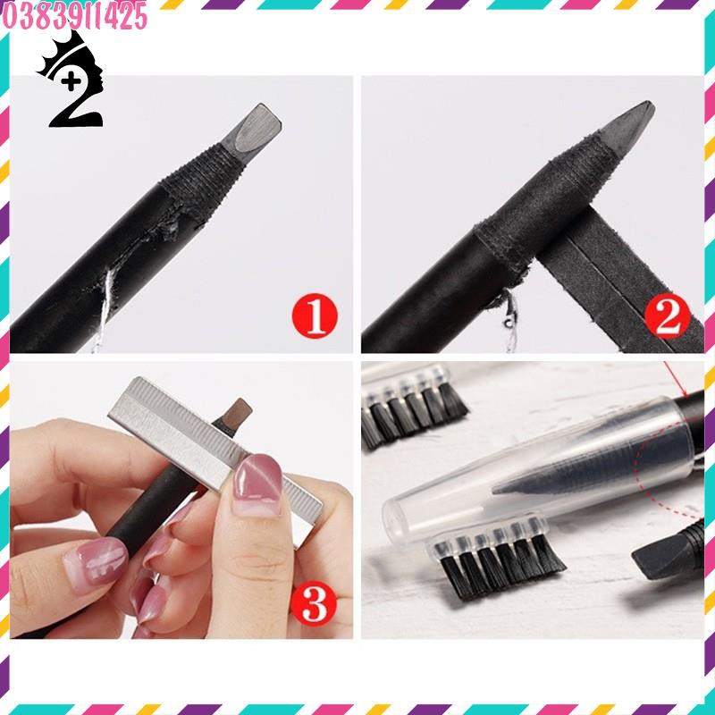 Chì xé kẻ mày cao cấp Haozhuang Make Up Milano Eyebrow Pencil siêu mịn bền màu TPP | BigBuy360 - bigbuy360.vn