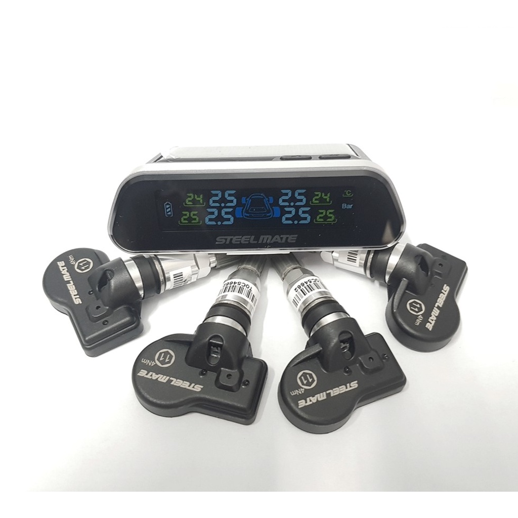 Cảm biến áp suất lốp van trong Steel Mate T606  - Kết Nối Không Dây - Màn Hình Hiển Thị Thông Số Lốp - BH 12 Tháng