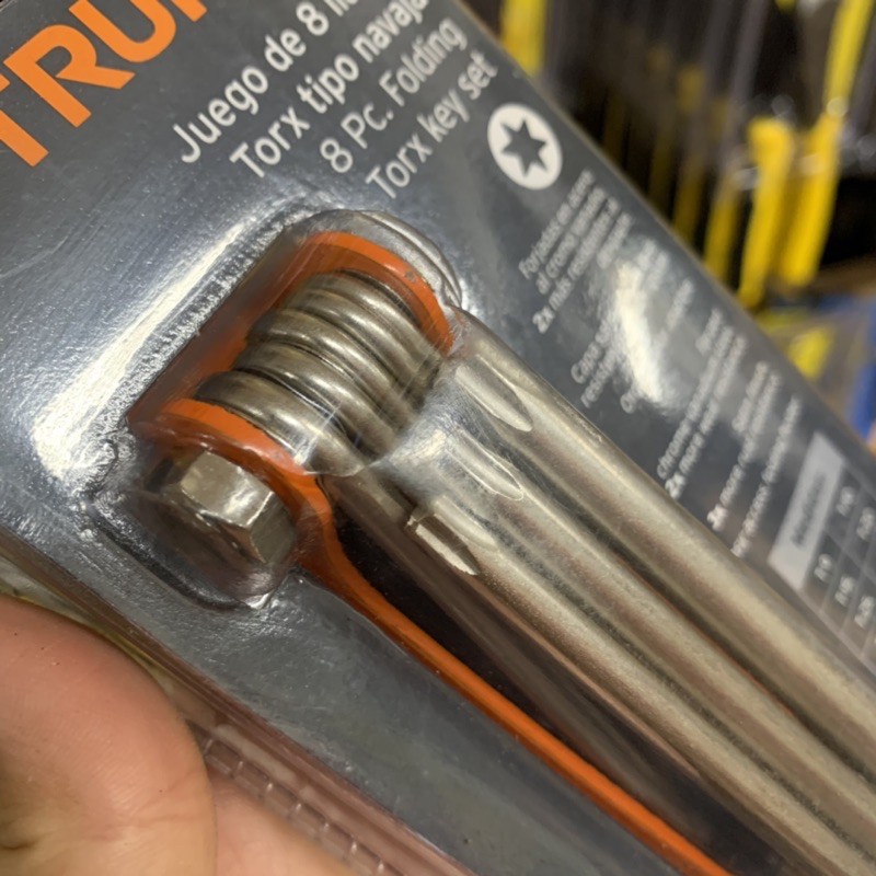 Bộ lục giác - hoa thị gập  TRUPER/ HARDEN -Bộ lục giác, hoa thị thép mạ crôm vanadium, gấp gọn tiện dụng