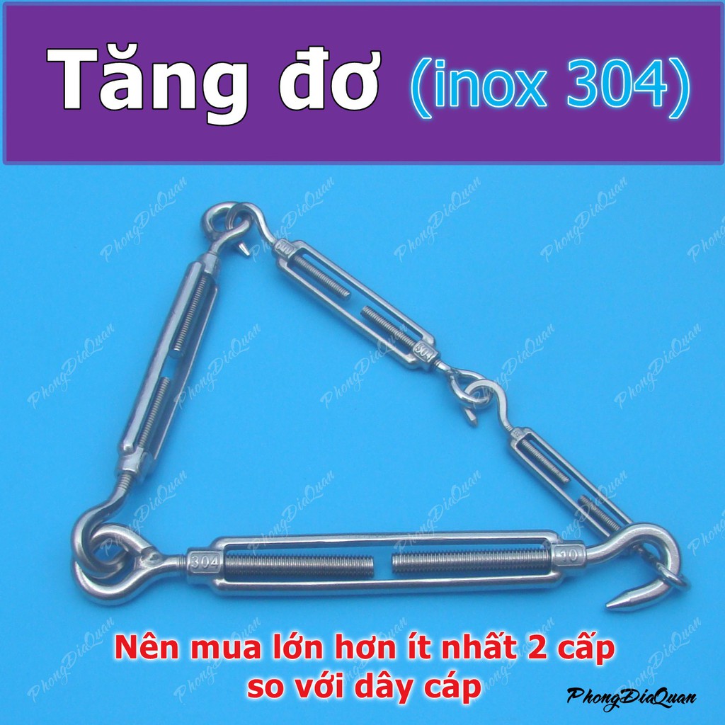 Tăng đơ dây cáp 5, 6, 8, 10, 12 (inox 304)