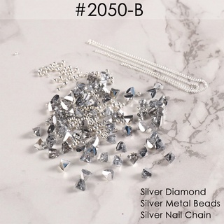 Hạt Pha Lê Trong Suốt Đính Móng Tay 3D Độc Đáo