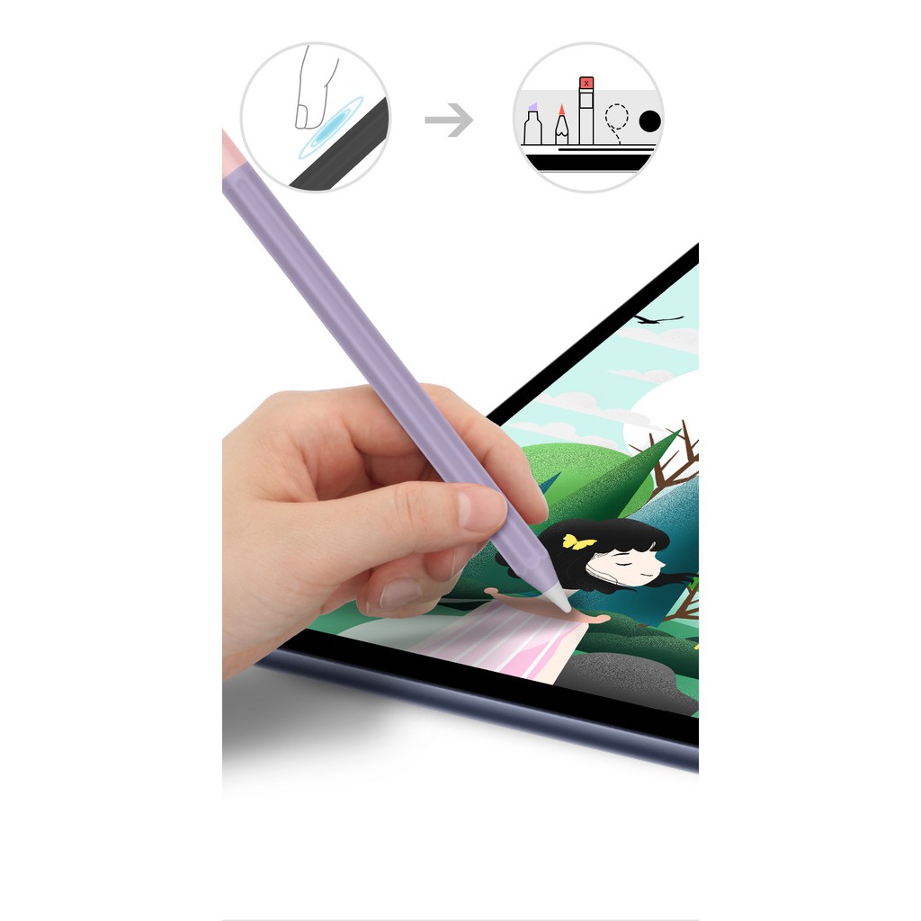 Bao Silicon cao cấp kiểu dáng bút chì bảo vệ cho bút Apple Pencil 2.