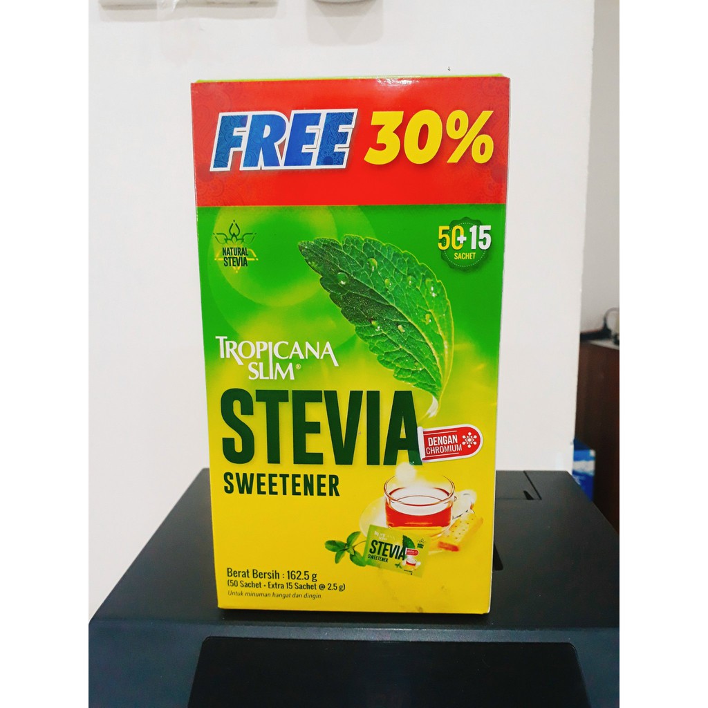 Hộp 65 Gói Đường Ăn Kiêng Lá Cỏ Ngọt Stevia Tropicana Slim, Dành Cho Người Ăn Kiêng/ Keto/ DAS/Tiểu Đường/Giảm Cân | BigBuy360 - bigbuy360.vn