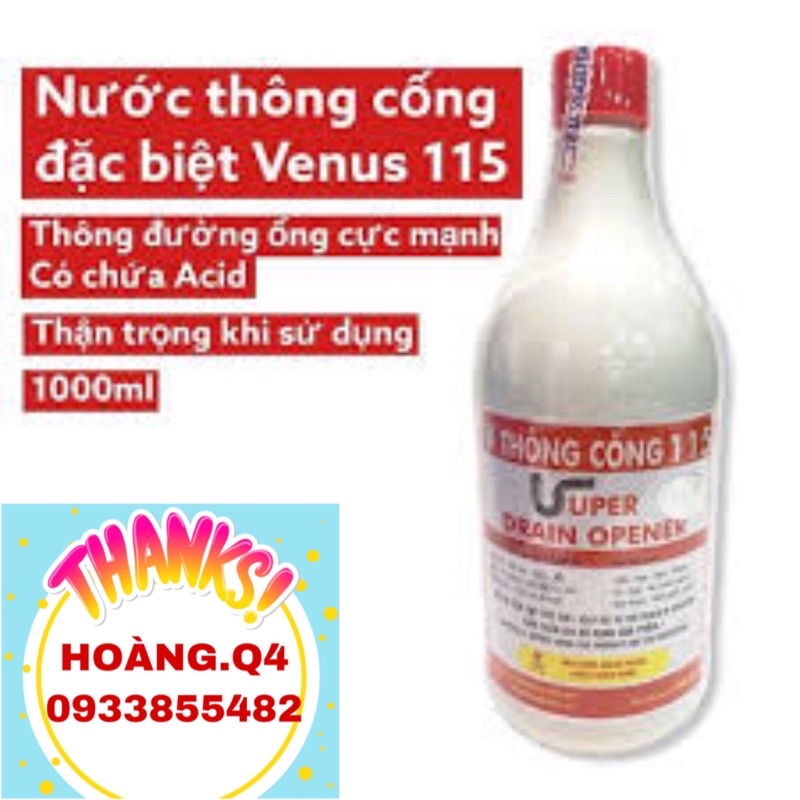 ⚡Nước thông cống 115 Venus cực mạnh 1000ml cam kết chính hãng⚡