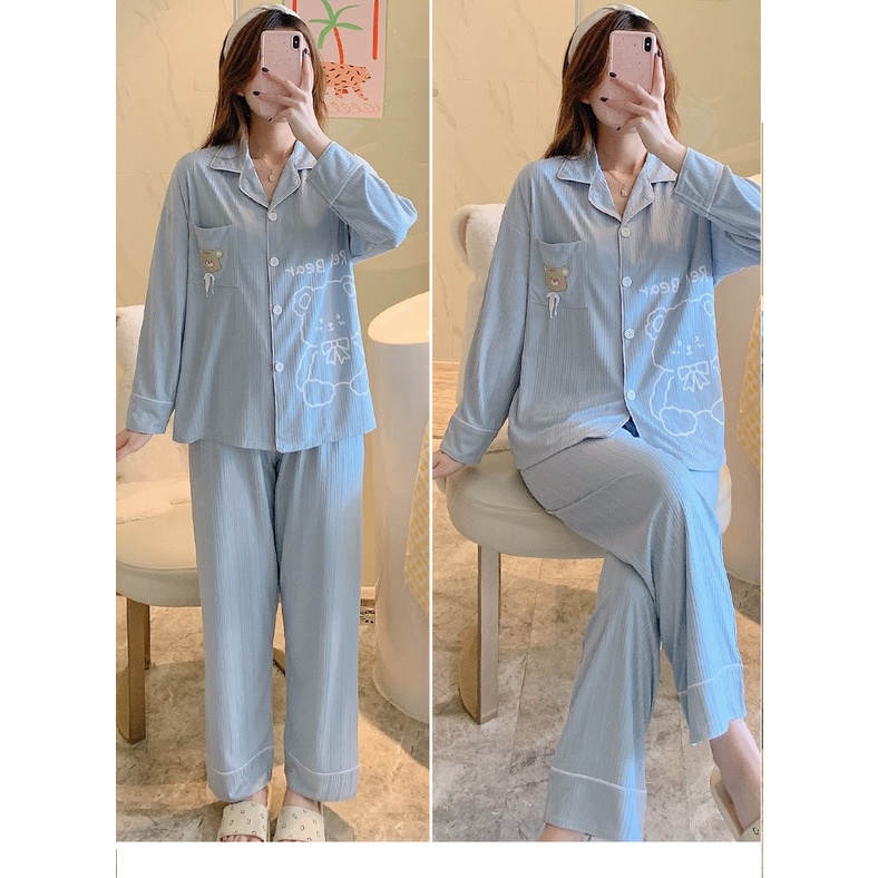 Đồ Ngủ Nữ PIJAMA Mặc Nhà SAQ322 Dài Tay Mặc Thu Đông