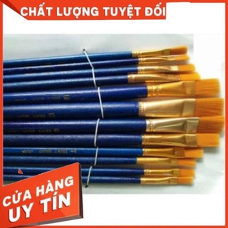 Bộ cọ vẽ/ bút lông/ chổi vẽ lông vàng 12 chiếc