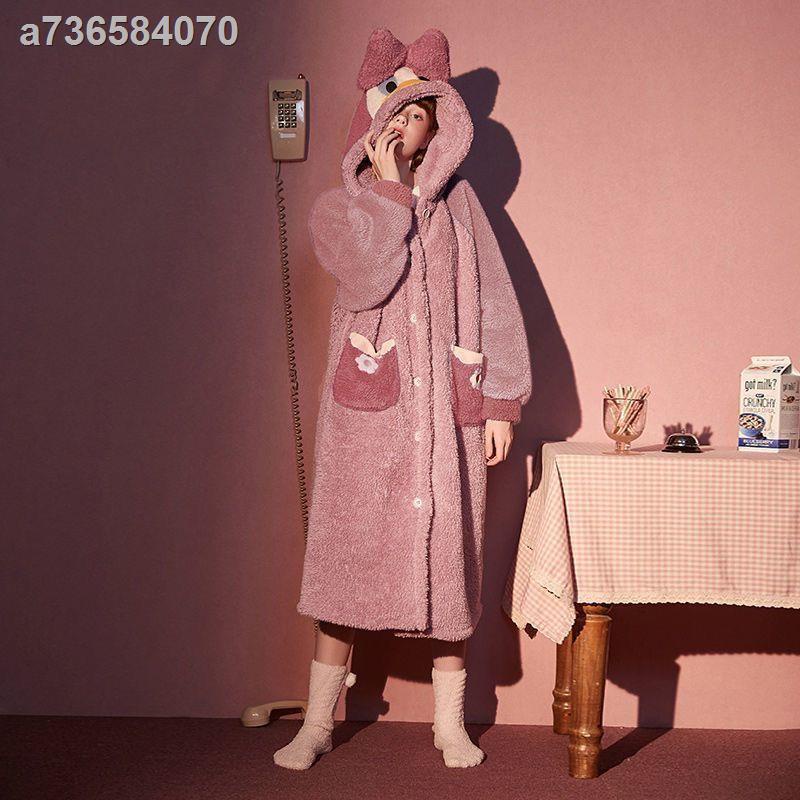 ☸Ltd. Ltd.❁Đầm ngủ tay dài in hình vịt Donald đáng yêu | BigBuy360 - bigbuy360.vn