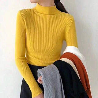 áo len nữ dài tay cổ cao 3 phân nhiều màu xinh xắn