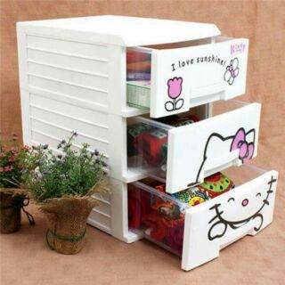 Tủ nhựa mini 3 tầng hello kitty Song Long