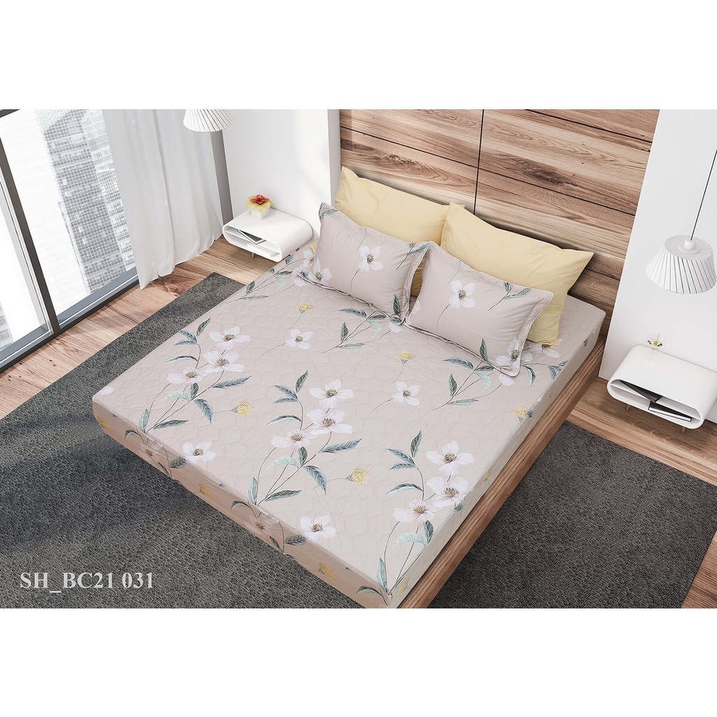 Bộ ga chun 180x200 có chần cotton Sông Hồng